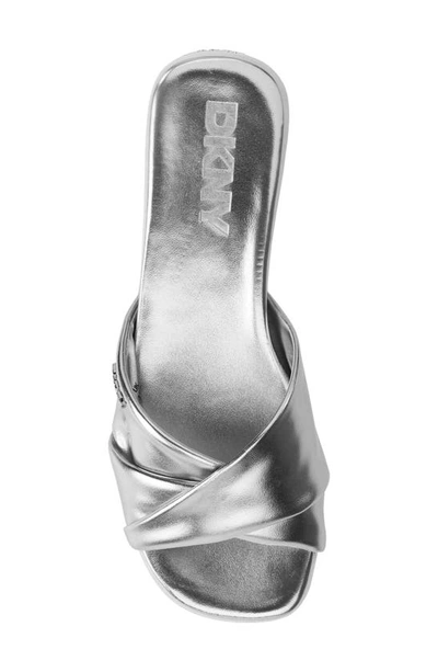 Shop Dkny Jezebel Slide Sandal In Silver