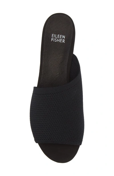 Eileen Fisher Noko Womens Block Heel Knit Slide In Black