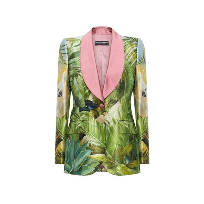Shop Dolce & Gabbana Single-breasted Jacket In Green
