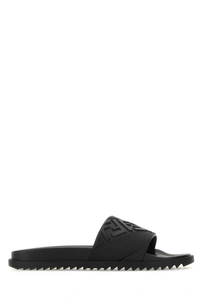 Shop Fendi Slippers In Black