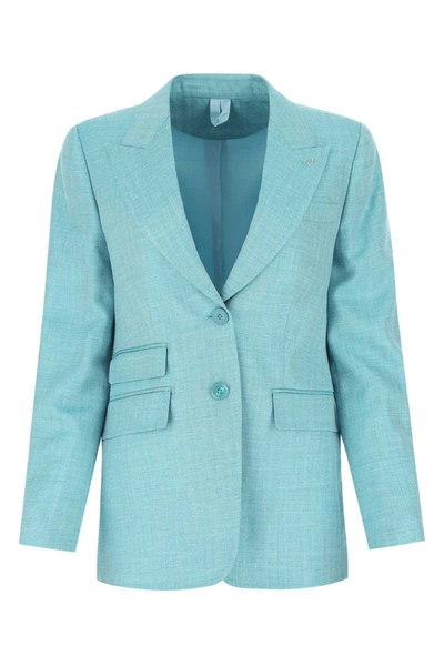 Shop Max Mara Jackets And Vests In Blue