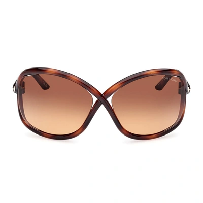 Shop Tom Ford Eyewear Sunglasses In Havana