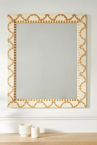 Anthropologie Fan Inlay Mirror