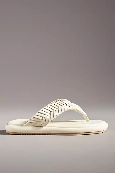 Shop Kelsi Dagger Brooklyn Tidal Braided Thong Sandals In White