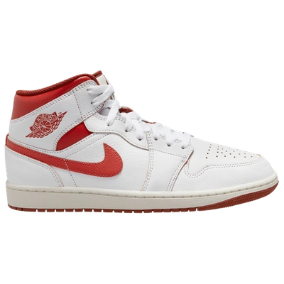 Shop Jordan Mens  Air  1 Mid Se In White/lobster/dune Red