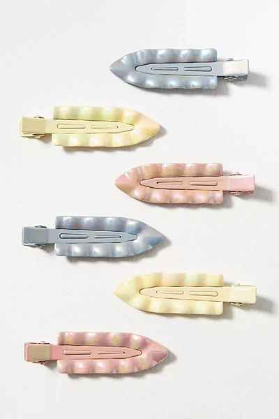 Shop By Anthropologie Iridescent Hair Clips, Set Of 6 In Blue