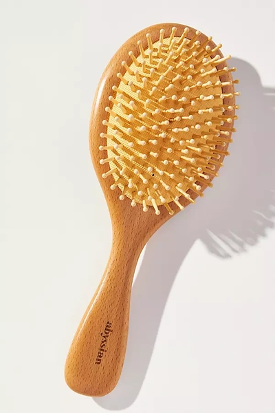 Shop Abyssian Paddle Schima Wood Hair Brush In Brown