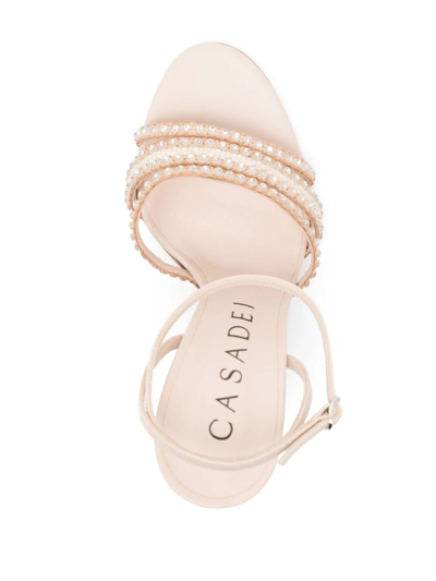 Shop Casadei Elegant Sandal In Nude & Neutrals