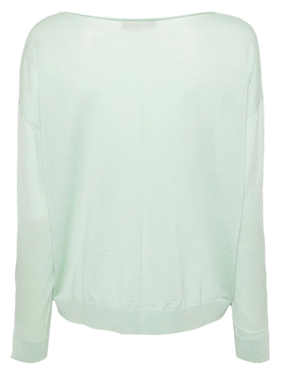 Shop Nuur Oversize Round Neck Pullover In Green