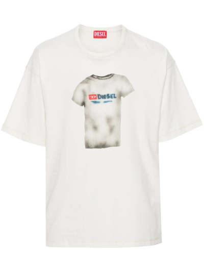 Shop Diesel Boxt T-shirt In White