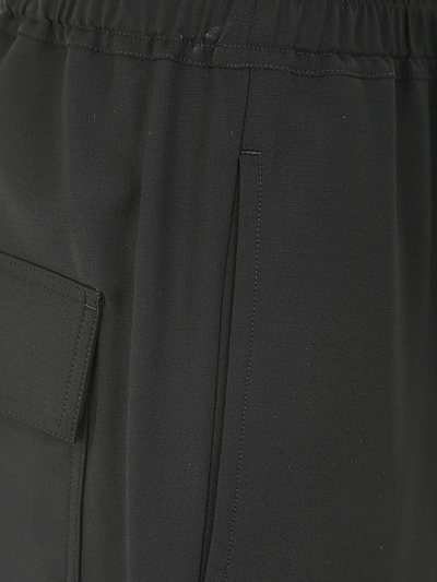Shop Rick Owens Drawstring Slim Long Trousers In Black