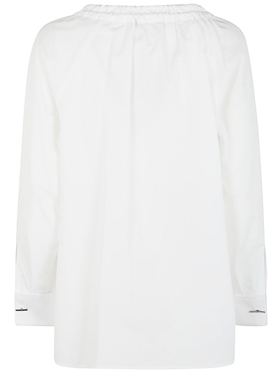 Shop Max Mara Ario Maxi Shirt In White