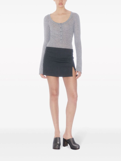Shop Filippa K Tailored Mini Skirt In Grey