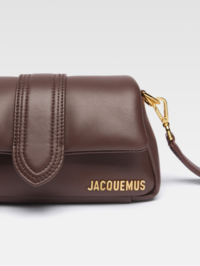 Shop Jacquemus Le Petit Bambinou Bag Woman Brown In Leather