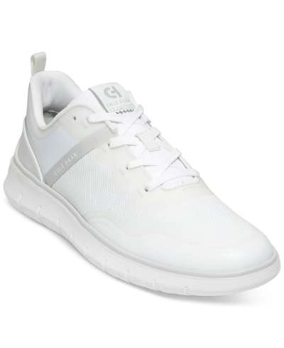 Shop Cole Haan Men's Generation Zerãgrand Stitchlite Lace-up Sneakers In White,microchip