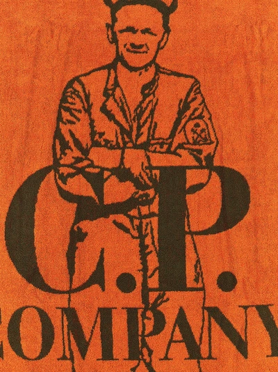 Shop C.p. Company Logo  Towel Beach Orange