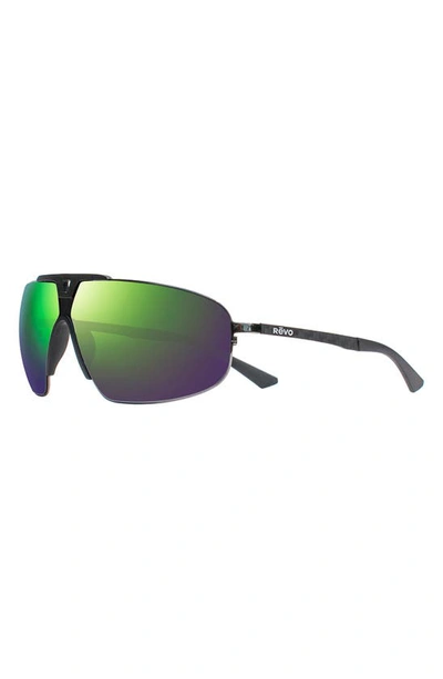 Shop Revo Alpine 70mm Polarized Navigator Sunglasses In Gunmetal