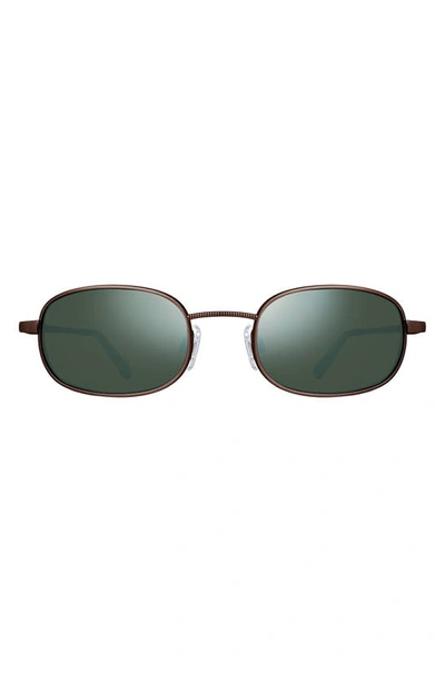 Shop Revo Cobra 52mm Oval Sunglasses In Antique Bronze