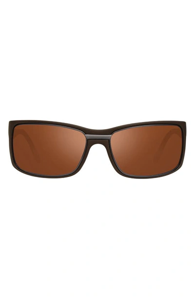 Shop Revo Eclipse 63mm Square Sunglasses In Matt Brown