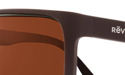 Shop Revo Eclipse 63mm Square Sunglasses In Matt Brown