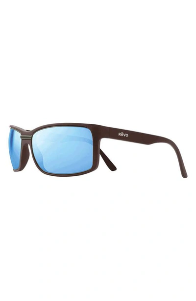 Shop Revo Eclipse 63mm Square Sunglasses In Matte Brown Crystal