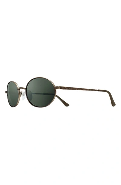 Shop Revo Python I 38mm Round Sunglasses In Antique Bronze
