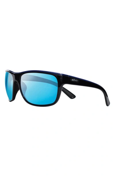 Shop Revo Enzo 62mm Square Sunglasses In Black