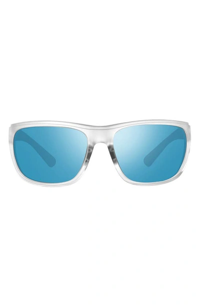Shop Revo Enzo 62mm Square Sunglasses In Matte Crystal