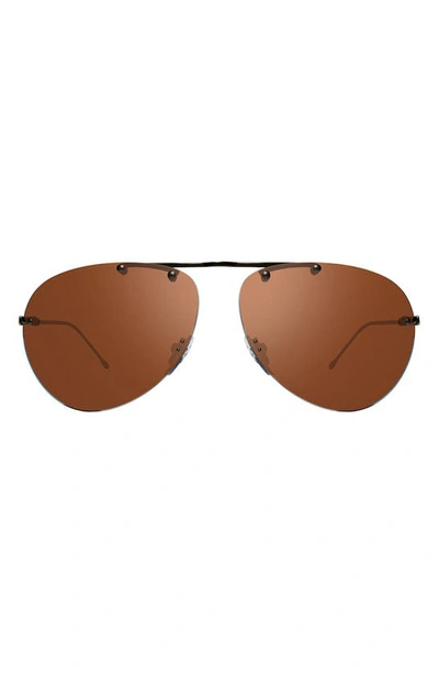 Shop Revo Air 2 63mm Aviator Sunglasses In Satin Black