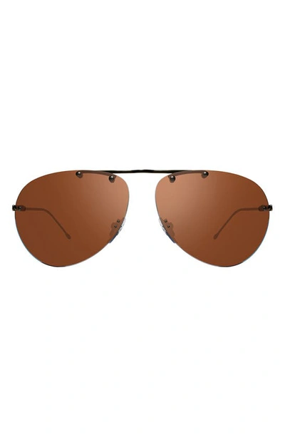 Revo Air 2 63mm Aviator Sunglasses In Satin Black