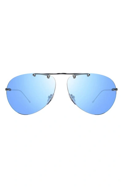 Shop Revo Air 2 63mm Aviator Sunglasses In Satin Chrome