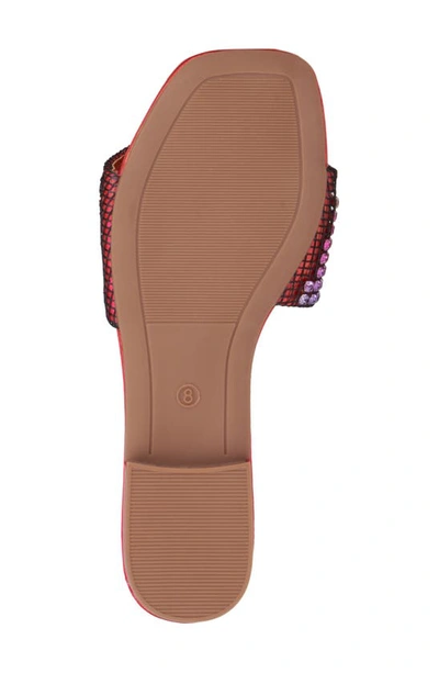 New York And Company Gracie Rhinestone Slide Sandal In Pink Ombre