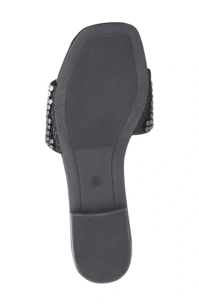 New York And Company Gracie Rhinestone Slide Sandal In Black