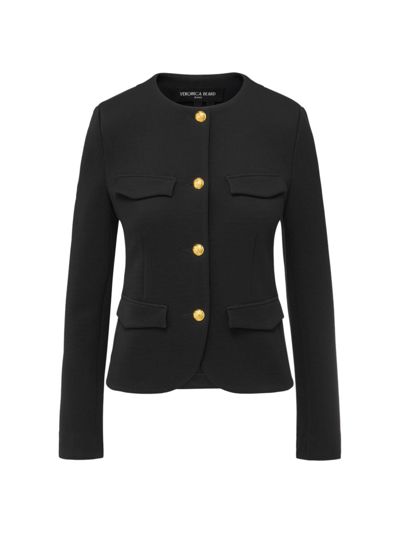 Shop Veronica Beard Women's Kensington Tailored Knit Jacket In Black