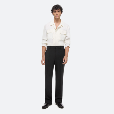 Shop Helmut Lang Relaxed Tropical Wool Trouser In Black