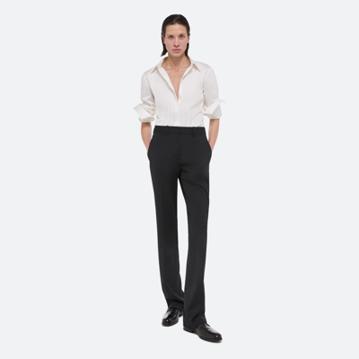 Shop Helmut Lang Virgin Wool Car Trouser In Black