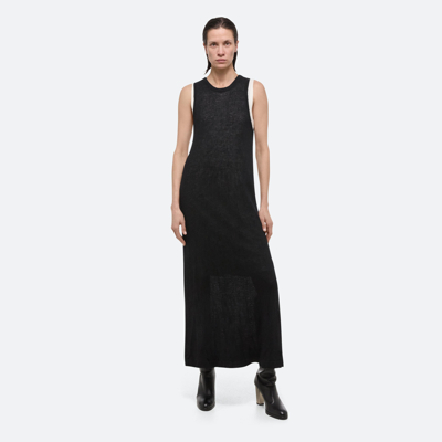 Shop Helmut Lang Sleeveless Crushed Knit Dress In Black