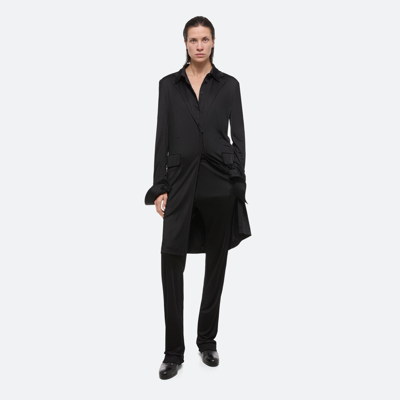 Shop Helmut Lang Jersey Classic Coat In Black