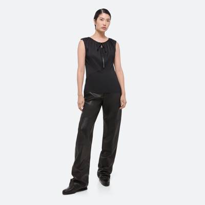Shop Helmut Lang Drawstring Sleeveless Top In Black