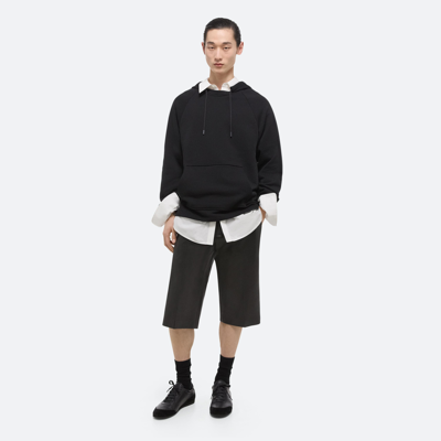 Shop Helmut Lang Cotton Fleece Hoodie In Black