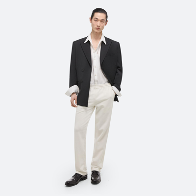 Shop Helmut Lang Cotton Fleece Seatbelt Jogger In Ivory