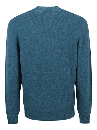 Shop Etro C-neck Roma Sweater In Blu
