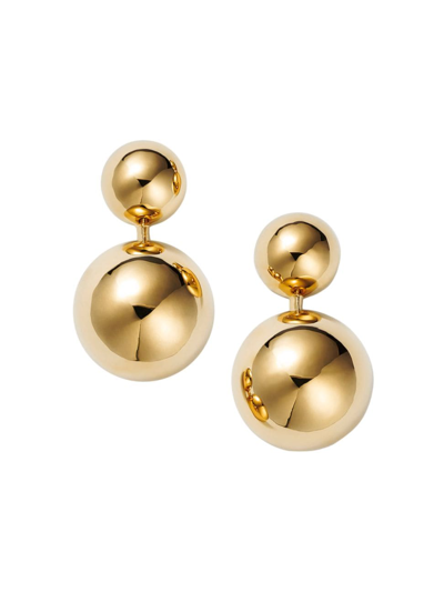 Shop Futura Women's Contemporary Due Soli 18k Yellow Gold Drop Earrings