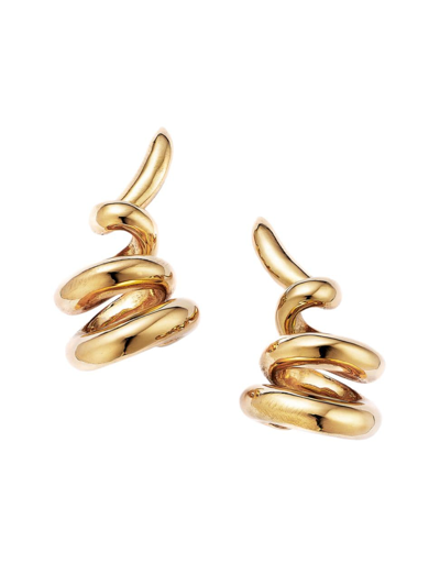 Shop Futura Women's Contemporary Spira 18k Yellow Gold Stud Earrings