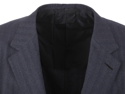 Pre-owned Brioni Men's Jacket Blazer Jackett Made Of Wool, Silk & Cashmere Size 4xl Uk 50 In Blue