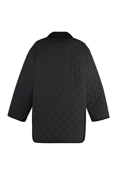Shop Totême Barn Quilted Jacket In Nero