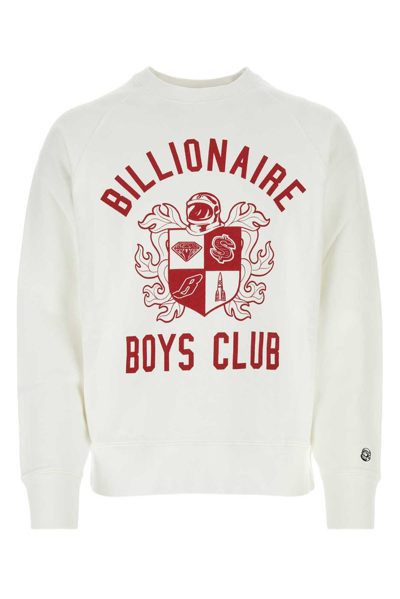 Shop Billionaire Boys Club Crest Logo Crewneck Sweatshirt In White