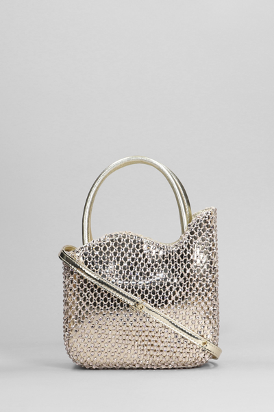 Shop Le Silla Gilda Shoulder Bag In Platinum Leather