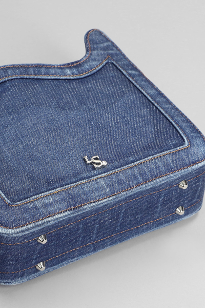 Shop Le Silla Ivy Shoulder Bag In Blue Denim