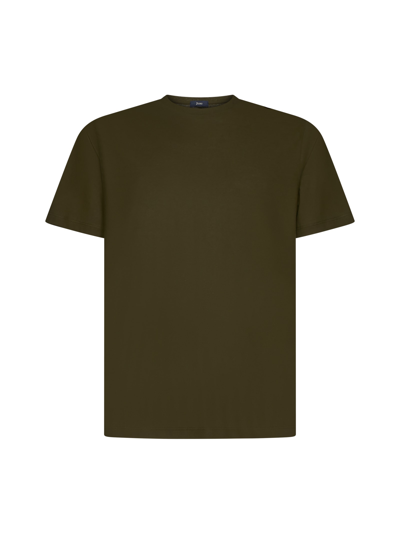Shop Herno T-shirt In Verde Militare